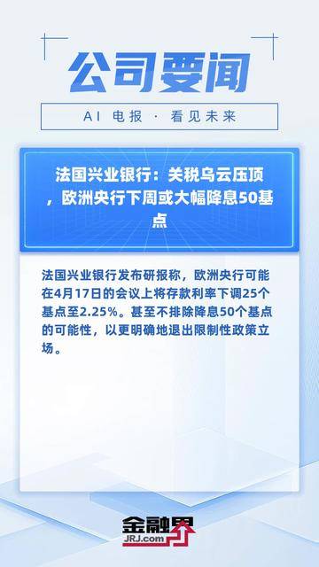 欧洲央行或再度降息应对经济不确定性
